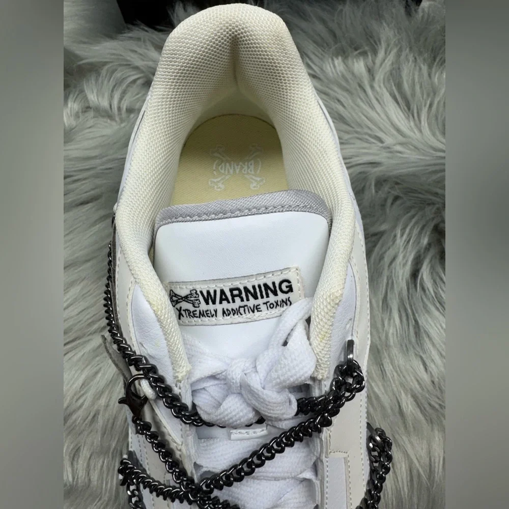 Brand X Court Classic (Toki) White Leather Sneakers Size 10.5